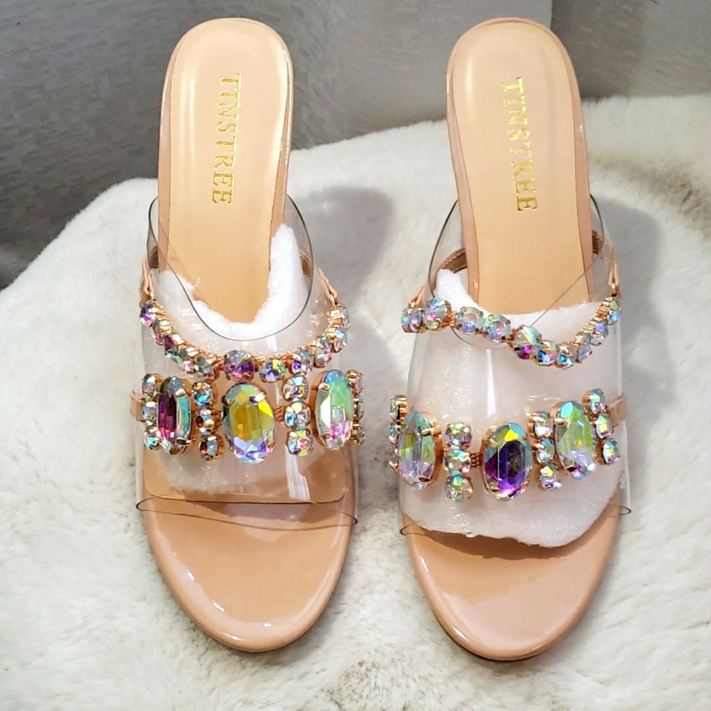 Clear sandles size 10